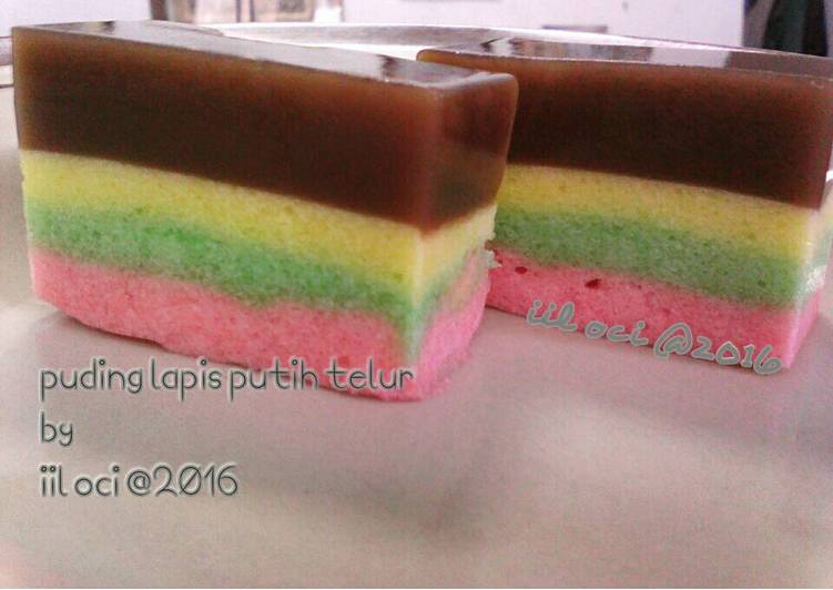 Puding Lapis 🍮 Putih Telur 🐣 ala IO 😀