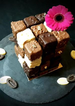 Une photo de Quatre quart, façon Rubik's cake