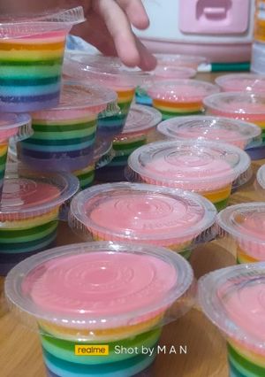 Foto resep Puding Pelangi Cup