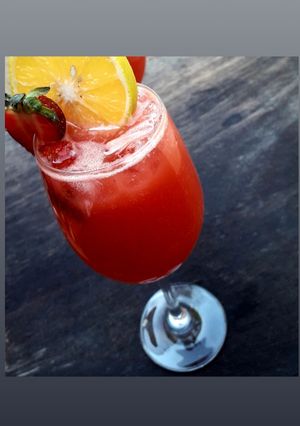 A picture of Watermelon and Strawberry Punch.