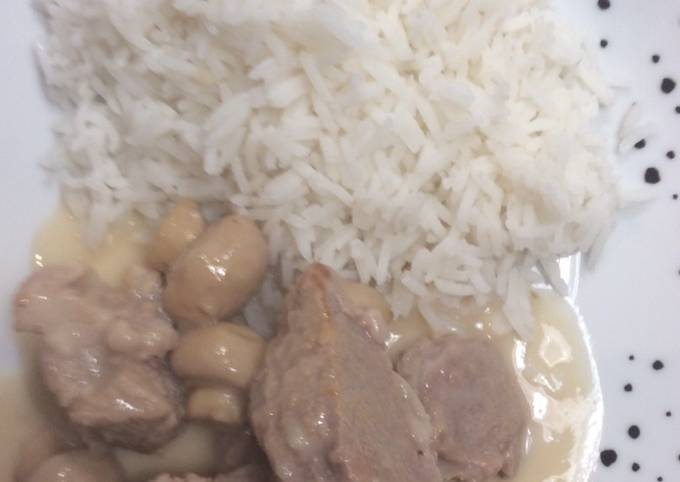 Veau à la crème et aux champignons au cookeo