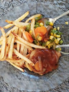 Foto resep Chicken BBQ Steak with French Fries