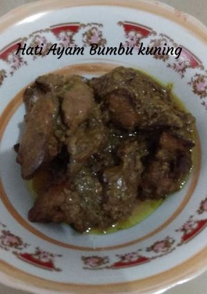 Foto resep Hati Ayam bumbu kuning