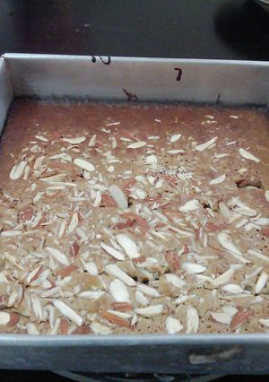 Foto resep Brownis coklat mint almond (no mixer)