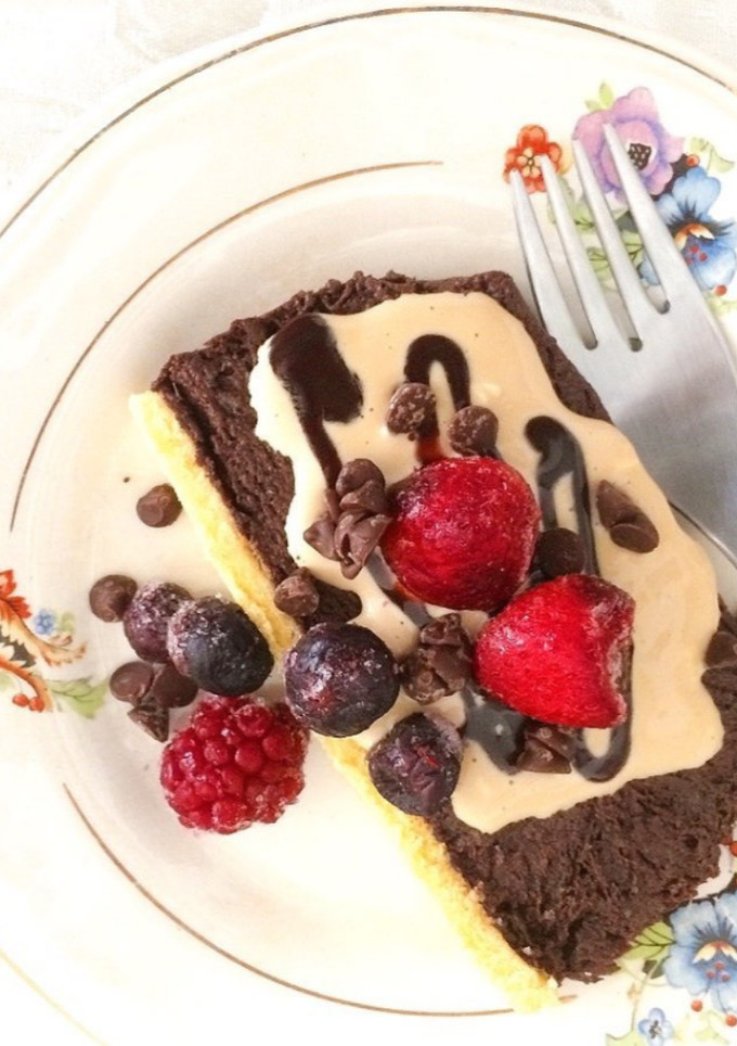 Una foto de Tronco de Mousse de chocolate