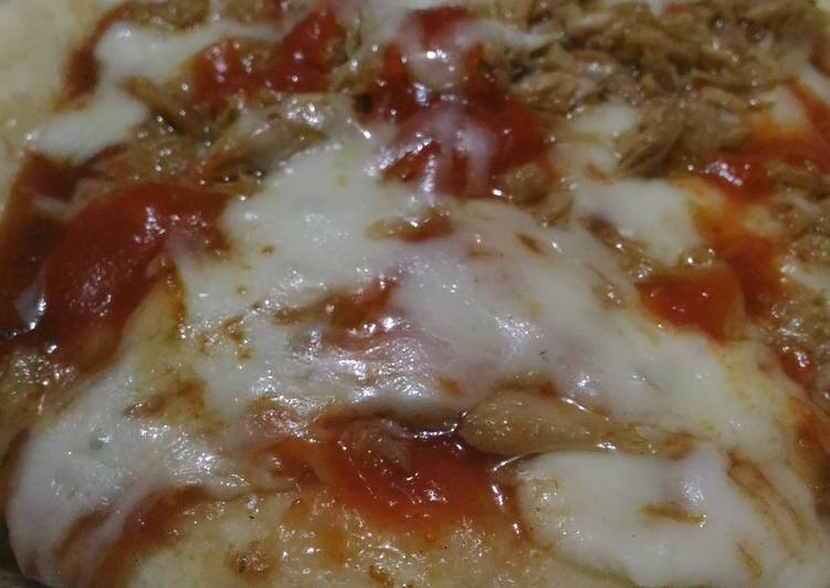 Cara Gampang Membuat Mini Pizza Spicy Tuna (teflon), Lezat Sekali