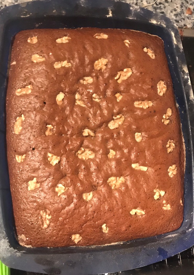 Una foto de Brownie de chocolate y nueces sin azúcar