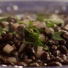 A picture of Smashed Black Beans.