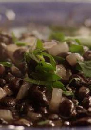 A picture of Smashed Black Beans.