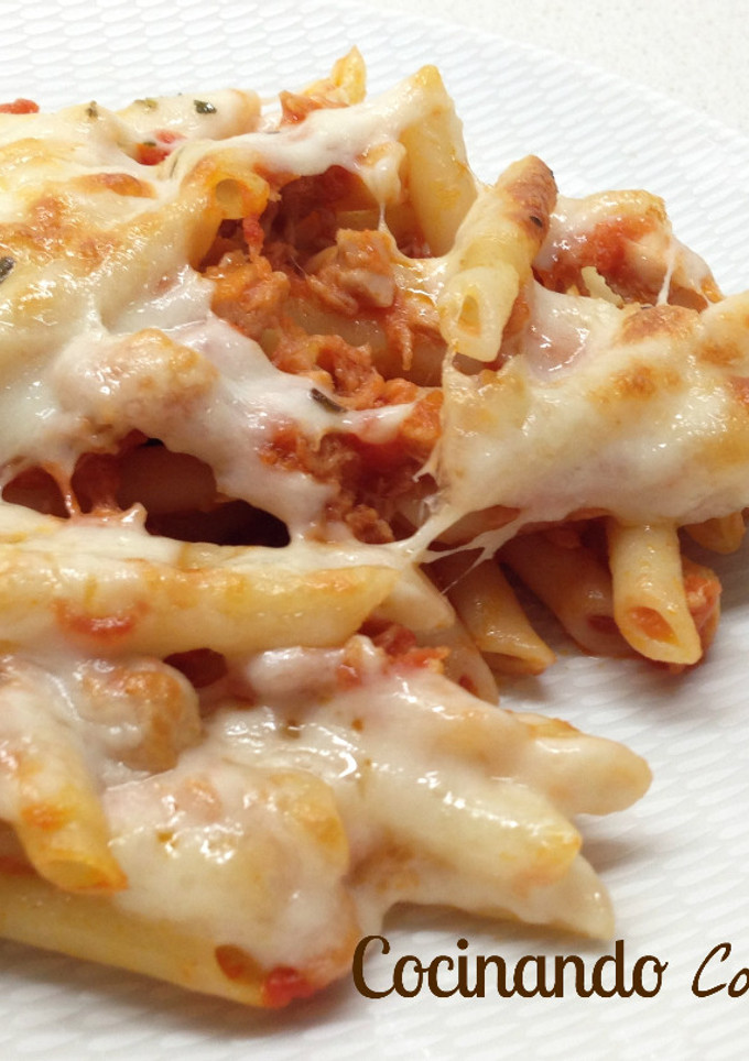 Una foto de Macarrones gratinados con atún