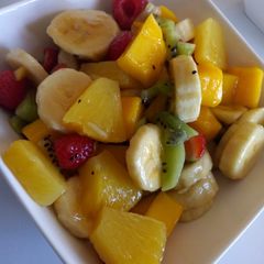 A picture of Rainbow fruit salad.