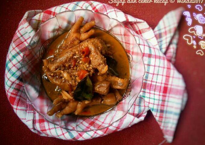 Ayam Kecap Simple (sayap dan ceker)