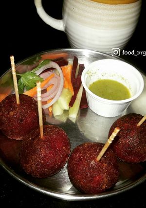 A picture of Beetroot Lollipops (Non-Fried, Crispy & Healthy).