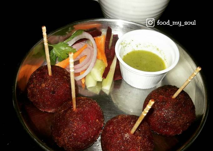 Beetroot Lollipops (Non-Fried, Crispy & Healthy)