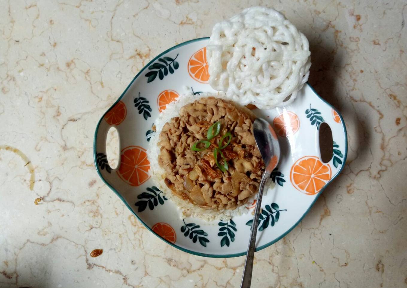 Nasi tim ayam praktis