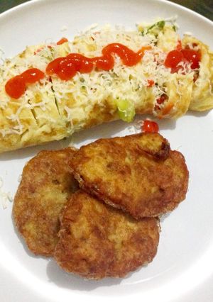 Foto resep Omlet sayur with perkedel kentang