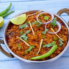 A picture of Dhaba Style Soya Keema Masala.
