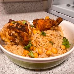 Chicken shawarma rice A picture of Chicken shawarma rice.
