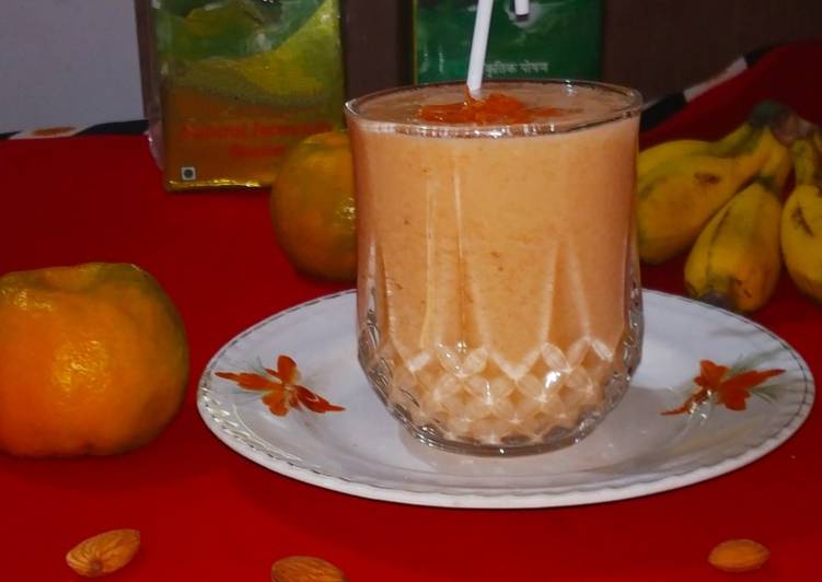 Recipe of Super Quick Homemade Orange Carrot Ginger Smoothie