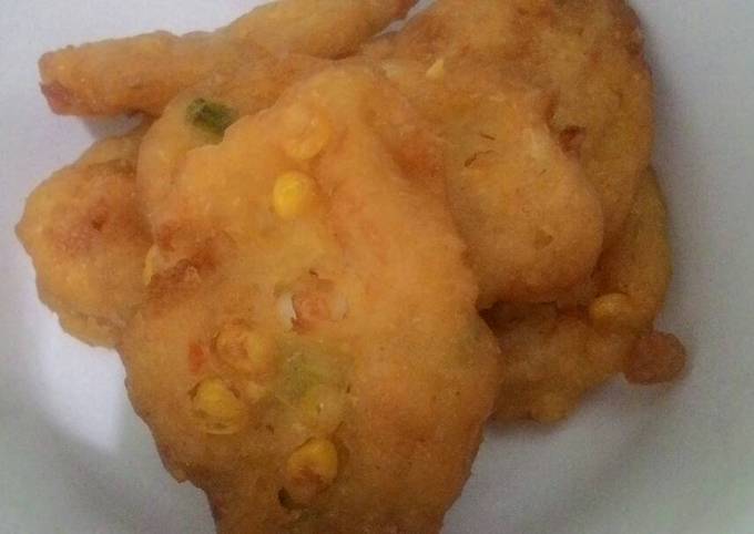 Resep Bakwan jagung udang lembuuut Anti Gagal