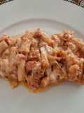 Ziti al forno a los cuatro quesos