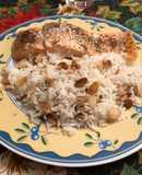 Arroz con almendras tostadas