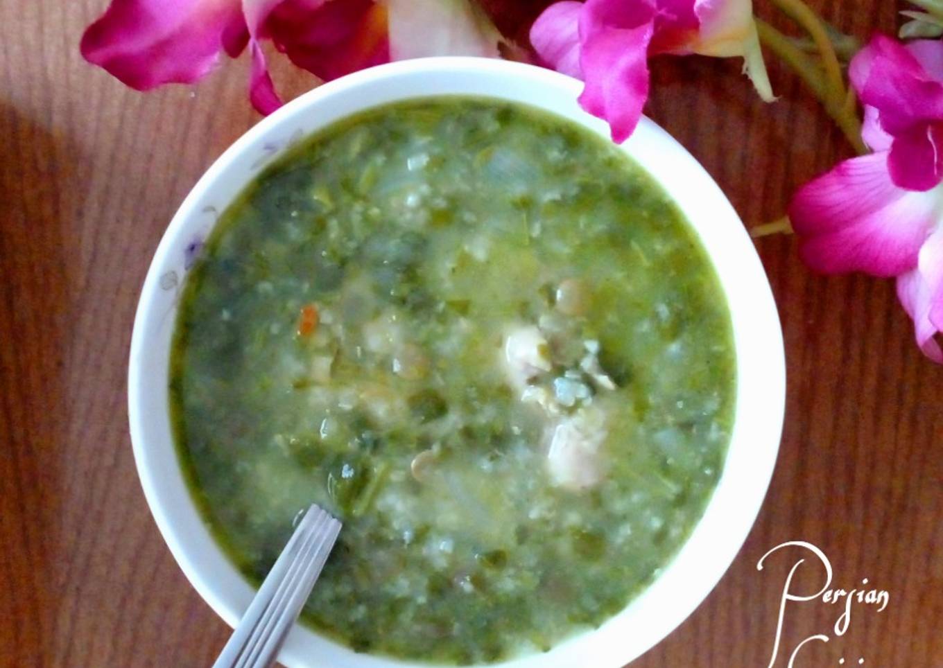 Soop esfenaj 💯 Spinach and lentiles soup
