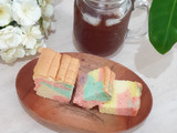 Rainbow ogura cake