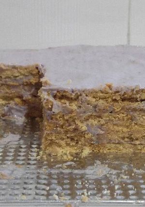 Una foto de Tarta de galletas y arándanos sin horno