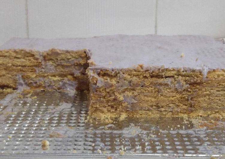 Tarta de galletas y arándanos sin horno