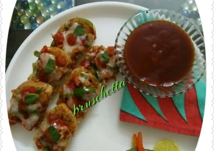 Recipe of Favorite Cheese Bruschetta Italian finger food party appetizer