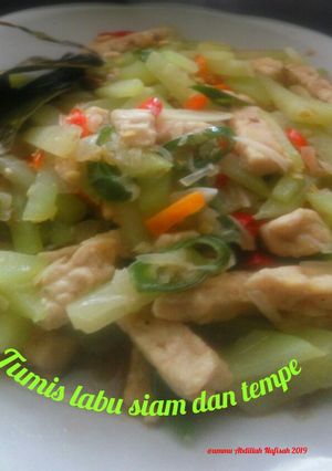 Foto resep Tumis labu siam dan tempe