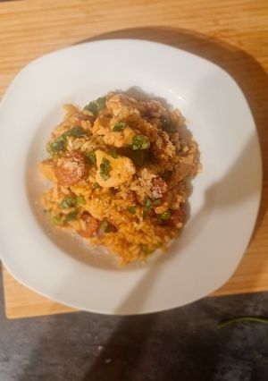 A picture of Chicken and Chorizo Risotto.