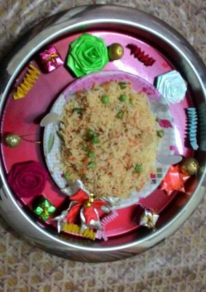 A picture of Tri colour pulao.