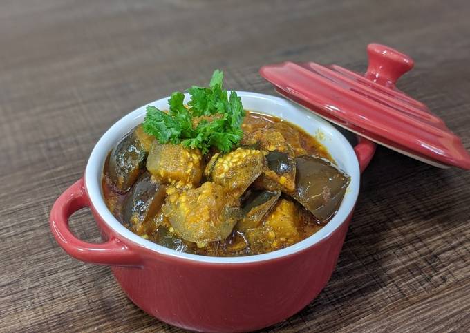 Step-by-Step Guide to Prepare Homemade Eggplant curry/ Vangi Bhaaji/ Brinjal curry