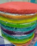 Rainbow Cake Kukus Ny. Liem (Bisa untuk Base Cake)