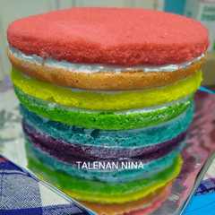 Rainbow Cake Kukus Ny. Liem (Bisa untuk Base Cake) রেসিপির প্রধান ছবি