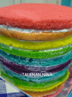 Foto resep Rainbow Cake Kukus Ny. Liem (Bisa untuk Base Cake)