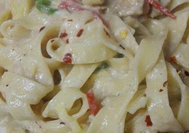 Recipe of Speedy Alfredo fusion pasta