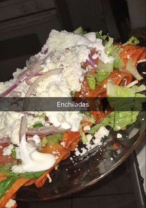 A picture of Enchiladas Rojas.