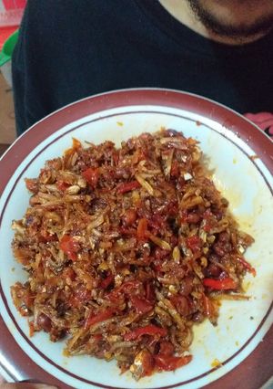 Foto resep Sambal teri kacang mercon (tahan lama)
