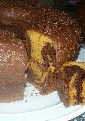 صورة لوصفة كيكة الرخام