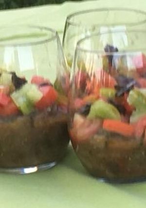 Une photo de Verrines d'aubergines