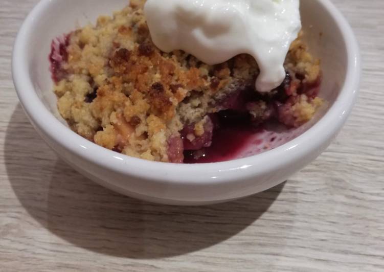 La Meilleur Recette De Crumble rapide pomme confiture