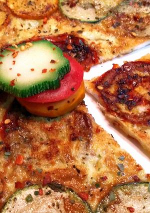 A picture of Dj's Zucchini Omelette.