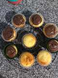 Muffins de naranja con cobertura de chocolate