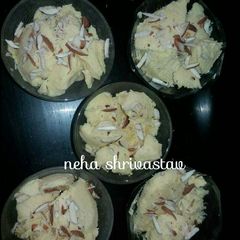 Mango milk dry fruits ice cream A picture of Mango milk dry fruits ice cream.