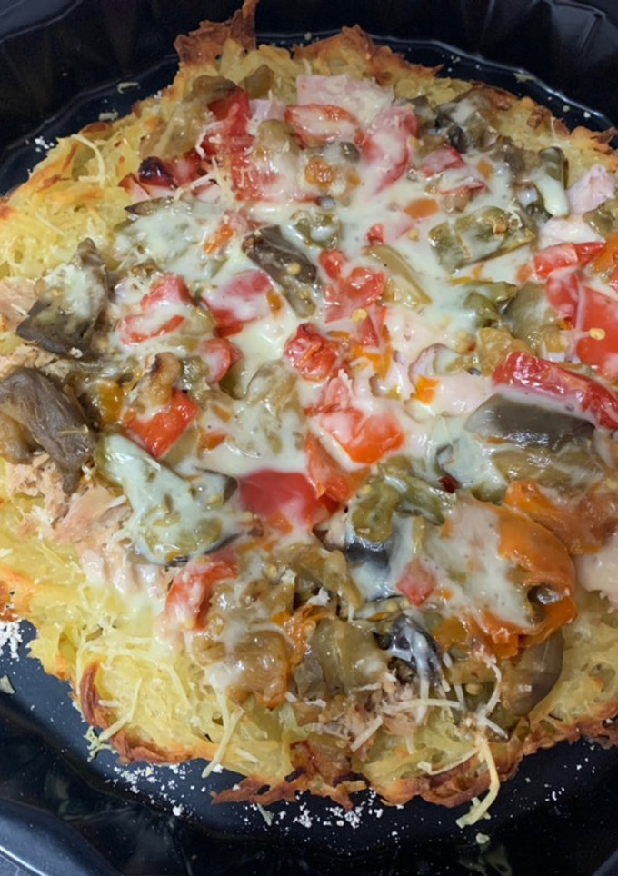 Una foto de Pizza con base de patata
