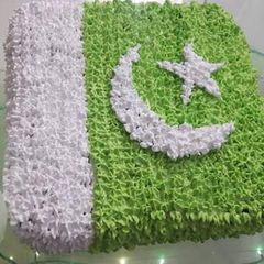 A picture of National flag cake.