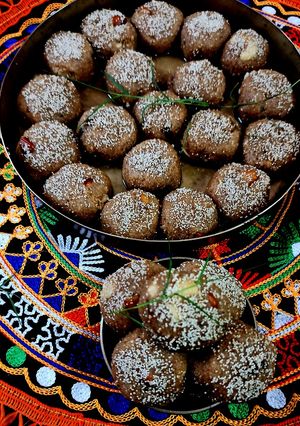 A picture of Churma Laddoo.